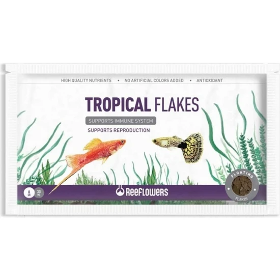 ReeFlowers Tropical Flakes Balık Yemi 6 gr