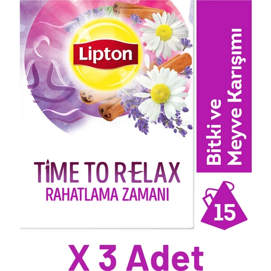 Lipton Time To Relax Bitki ve Meyve Çayı x 3 Adet