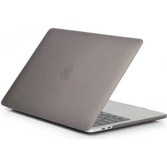 MobaxAksesuar Apple MacBook Air 13.3" M1 A2337 2021 Kılıf Mat Ön Arka Kapak Gri