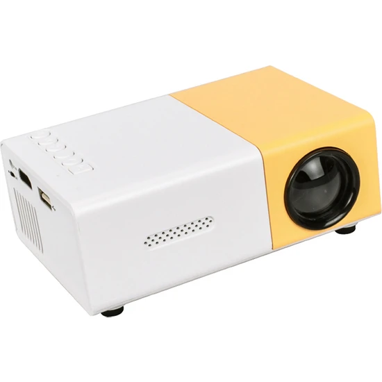 Buyfun YG300 Uzaktan Kumandalı LED Projektör - Sarı  /  Beyaz (Yurt Dışından)