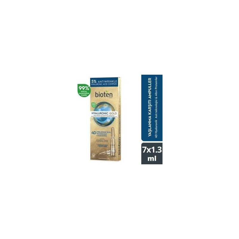 Bioten Hyaluronic Gold Yeniden Dolgunlaştırıcı Ampuller 7x1.5ml