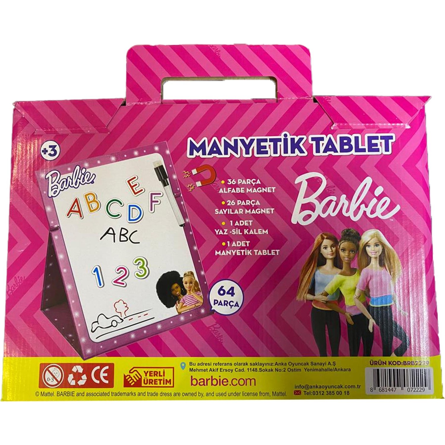 Barbie Alfabe Sayı Manyetik Seti 62 Parça Fiyatı