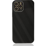 Ahk Apple iPhone 12 Pro Kılıf Glass Kapak - Siyah