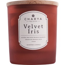 Charya Maison Velvet Iris 230 G Doğal ve Vegan Mum