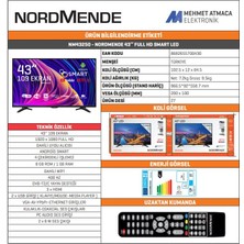 Nordmende NM43250 43” 109 Ekran Uydu Alıcılı Full HD Smart LED TV