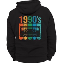 Remonz 1990'LAR Baskılı 3 Ipl. Şardonlu %100 Pamuk, Içi Polar, Çok Kalın Sweatshirt