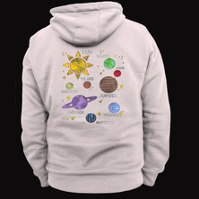 Remonz Güneş Sistemi Baskılı 3 Ipl. Şardonlu %100 Pamuk, Içi Polar, Çok Kalın Sweatshirt