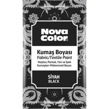 Nova Color Toz Kumaş Boyası 12 gr x 12 Adet Siyah NC-904 12'li Paket
