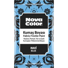 Nova Color Toz Kumaş Boyası 12 gr x 12 Adet Mavi NC-902