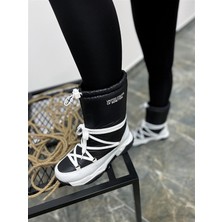 BeBeQ Benetton BN-30392 Siyah Beyaz Kar Botu