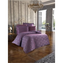 Finezza Jardin Bambu Jakar Kumaş Bordo Çift Kişilik Nevresim Takımı 6 Parça - 901