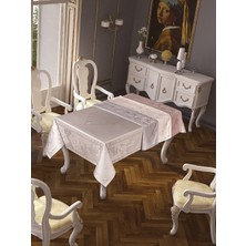 Finezza Çınar Lüx Jakar Bambu Kumaş Taş Masa Örtüsü  Dikdörtgen 160x220 cm - 841