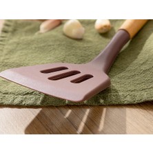 English Home Liana Silikon Delikli Spatula 32 cm Mürdüm