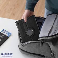 Ukscase Samsung Galaxy Tab A8 10.5 (SM-X200-X205-X207) 360° Standlı Kılıf + Nano Cam Ekran Koruyucu Set