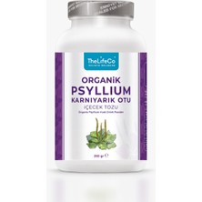 TheLifeCo Organik Psyllium Karnıyarık Otu İçecek Tozu 250 Gr. (Glutensiz, Katkısız, Doğal)