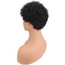 Okgoods Kısa Afro Kinky Kıvırcık Saç Modelleri Siyah Kadınlar Içın Kısa Kahverengi Renk Sentetik Peruk Afrika Kadın Peruk (Yurt Dışından)