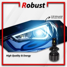 Robust H27  LED Xenon Far Ampulü Yeni Nesil Mini 8000 Lumen 36 Watt