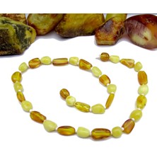 Tesbih Rüyası Bebek Kolyesi Doğal Damla Kehribar