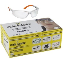 Viola Valente Cross 602 Şeffaf Koruyucu Gözlük Çapak Alma Gözlüğü 12 Adet