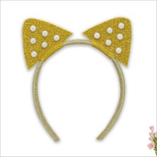 Süsle Bebek ve Parti Kedi Kulaklı Taç - Altın