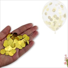 Süsle Bebek ve Parti Şeffaf Balon İçi Pul Konfeti, 10 gr - Altın