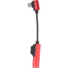 Prettyia Tip-C Dirsek Adaptörü Şarj Bağlayıcısı Için Darı 6 Kulaklık Kırmızı (Yurt Dışından)