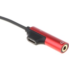 Prettyia Tip-C Dirsek Adaptörü Şarj Bağlayıcısı Için Darı 6 Kulaklık Kırmızı (Yurt Dışından)