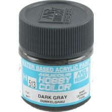 Mr Hobby Gunze H513 10 Ml. Dark Gray (Dunkelgrau), Aqueous Serisi Maket Boyası