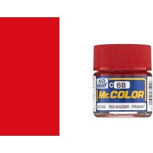 Mr Hobby Gunze C068 10 Ml. Madder Red, Mr.color Serisi Maket Boyası