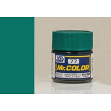 Mr Hobby Gunze C077 10 Ml. Metallic Green, Mr.color Serisi Maket Boyası