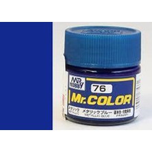 Mr Hobby Gunze C076 10 Ml. Metallic Blue, Mr.color Serisi Maket Boyası