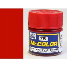 Mr Hobby Gunze C075 10 Ml. Metallic Red, Mr.color Serisi Maket Boyası