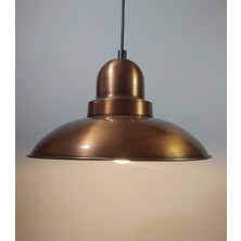 Riolight vintage,retro,rustik 1XE27 bakır kaplama metal tekli sarkıt avize