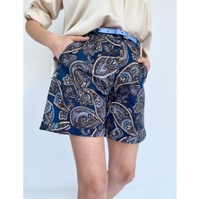 Key Moda Kadın Etnik Desenli Şort