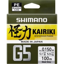 SHIMANO Kairiki G5 100M Steel Gray Örgü Ip Misina