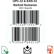 50 Adet Upc Ean Gtin Barkodu Numarası Ürün Listeleme Barkodu Gs1 Kayıtlı