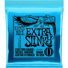 Ernie Ball P02225 Extra Slinky Nickel Wound 008-038 Elektro Gitar Teli