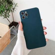 Apple Lansman Likid Silikon Kamera Korumalı Kılıf Lacivert-Iphone 11 Pro Max