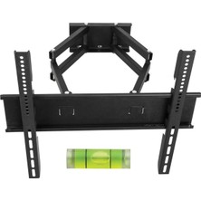Qaso Jameson 60" Inç 153 Ekran LCD Tv Hareketli Altı Kol Duvar Askı Aparatı+Su Terazili+