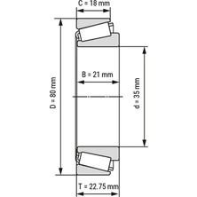 30307 Rulman 35X80X22,75 Konik Makaralı