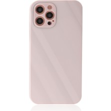 Ahk Apple iPhone 12 Pro Kılıf Glass Kapak - Pembe