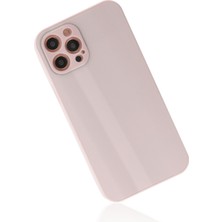 Ahk Apple iPhone 12 Pro Kılıf Glass Kapak - Pembe