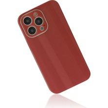 Ahk Apple iPhone 13 Pro Kılıf Glass Kapak - Bordo