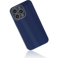 Ahk Apple iPhone 13 Pro Kılıf Glass Kapak - Lacivert