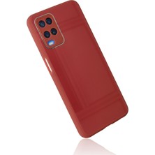 Ahk Oppo A54 4g Kılıf Glass Kapak - Bordo