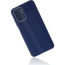 Ahk Xiaomi Redmi Note 10 Kılıf Glass Kapak - Lacivert