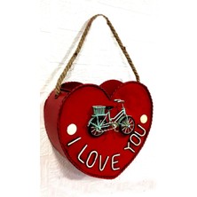 Çıpacı Metal Kalp Temalı Love Duvar Süsü&gazetelik&saksı