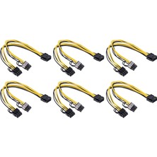 Dolity Splitter 11.8 "grafik Kartı Konektörü 8pin - 2x 8pin (6 + 2) Güç Kablosu 6 Parça (Yurt Dışından)