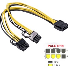 Dolity Splitter 11.8 "grafik Kartı Konektörü 8pin - 2x 8pin (6 + 2) Güç Kablosu 6 Parça (Yurt Dışından)