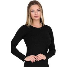 Cansoy Kadın Siyah Uzunkol Body (2134)